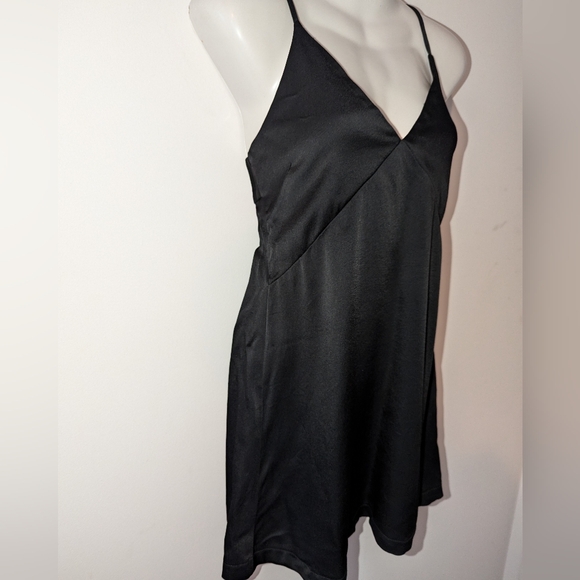 Little Black Dress: Spaghetti Mini Satin - Picture 2 of 5